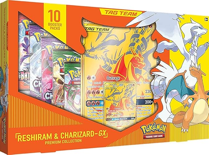 PoKéMoN TCG: Reshiram & Charizard GX Premium Collection, Gold, One Size