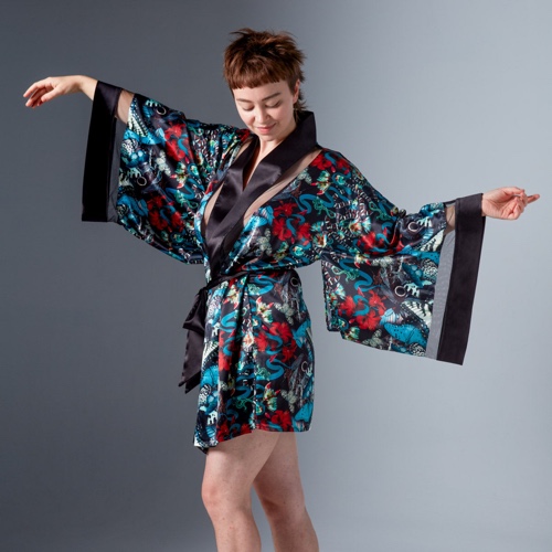 Menagerie Kimono | Black / XS/S