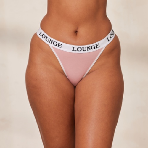 Bamboo Triangle Thong - Pink | L