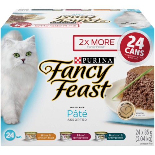 Fancy Feast Wet Cat Food, Assorted Pâté Variety Pack 85 g Cans (24 pack) - 