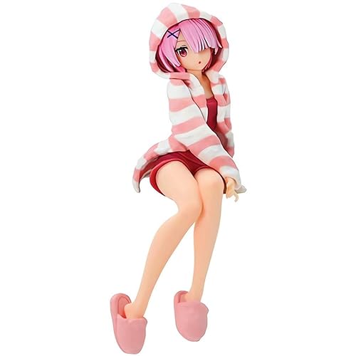 DEMMOENSLA Remi Figure Rami Action Figures Anime Girl Figure Cutecore Kawaii Decor 6.3inch (Pink) - Light Pink