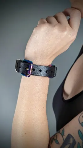 Leather Secret Wrist Cuff and Collar by House Of Wolfram