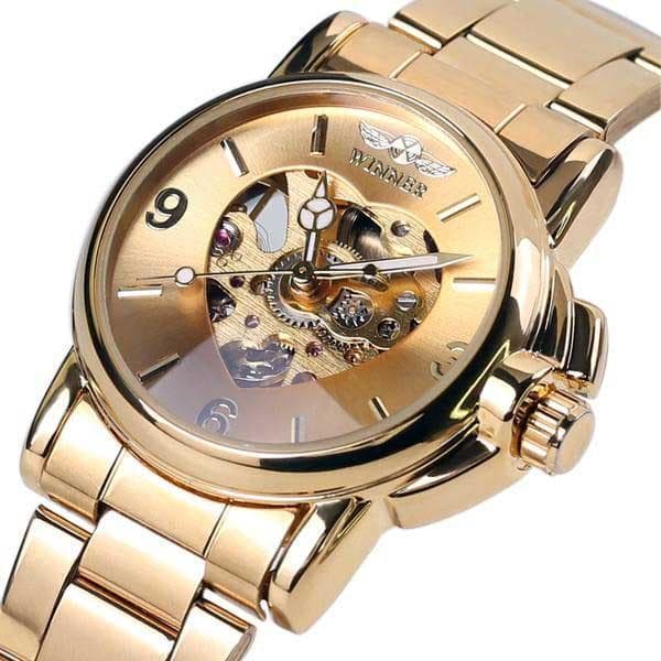 Montre Squelette Dorée 