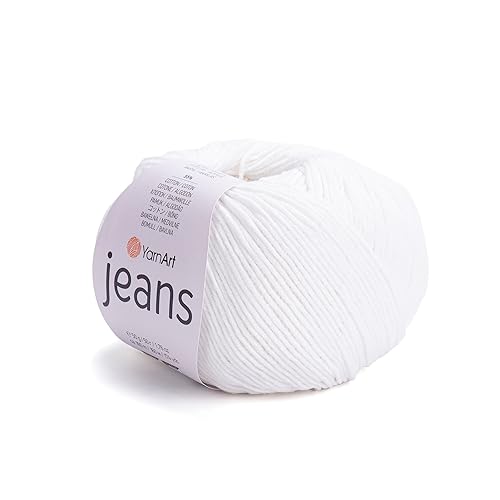 Yarnart Jeans Yarn, Amigurumi Cotton Yarn, Cotton Yarn Crocheting, Knitting Yarn, amigurumi Cotton Yarn, Turkish Yarn, 55% Cotton – 45% PAC (Poliacrylic) Color (1) - 1