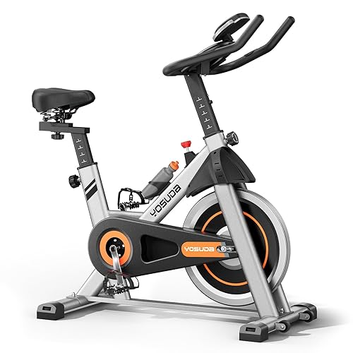 YOSUDA Indoor Cycling Bike Brake Pad/Magnetic Stationary Bike - Cycle Bike with Tablet Mount & Comfortable Seat Cushion - Classical Model