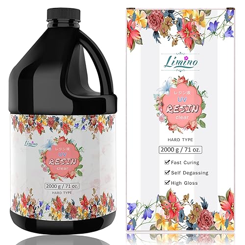 UV Resin - 4.4lbs/2000g Crystal Clear Improved Ultraviolet Curing Epoxy Resin for DIY Jewelry Making, Casting, Coating - Hard UV Glue UV Cure Activated Resin for DIY Resin Mold, Craft Decoration - 2000 grams