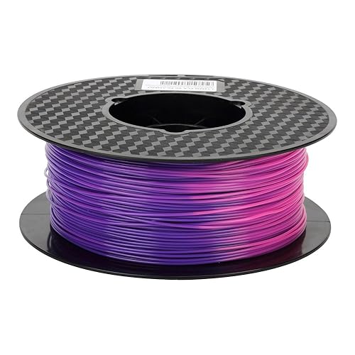 CC3D Color Change PLA Filament Purple Blue to Pink PLA Filament 1.75 mm 1KG 3D Printer Filament 2.2LBS Spool Heat Temp Color Changing Filament with Temperature PLA - Purple Blue to Pink