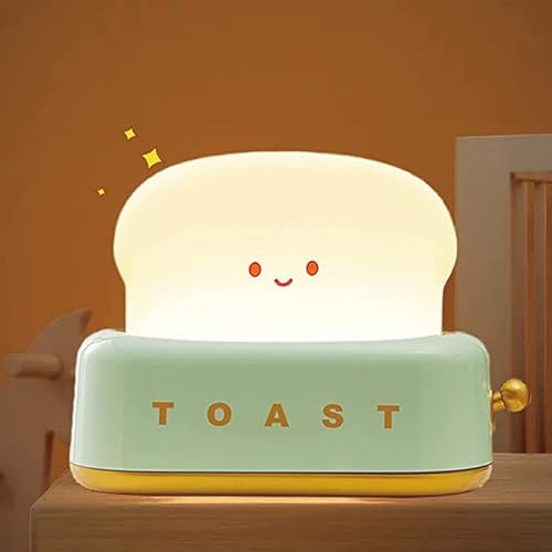Cute Bread Toast Led Night Light - Green Toast