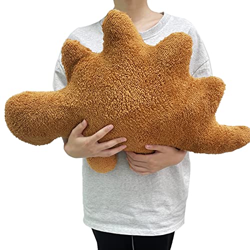 Isaacalyx Large Stegosaurus-24 inch Dino Chicken Nugget Plush, Soft Dinosaur Nuggets Pillow for Birthday Gifts, Dinosaur Theme Party Decorations (Dino-D-Large) - Dino-D-Large