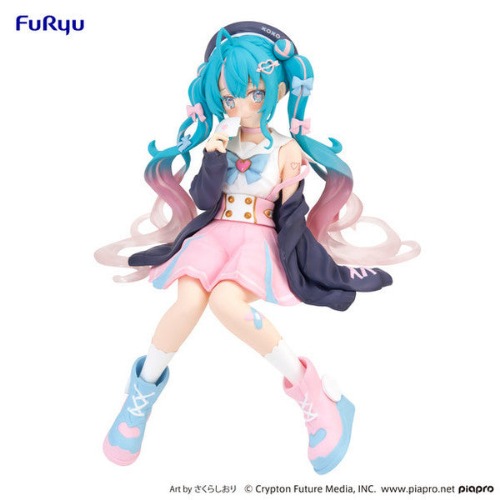 Piapro Characters - Hatsune Miku - Noodle Stopper Figure - Sailor Suit in Love ver. (FuRyu) - Brand New