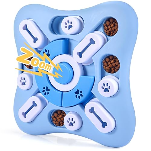 AVOAR Interactive Dog Puzzle Toys for Large Medium Small Smart Dogs, Squeaky Dog Enrichment Toys Mentally Stimulation Toys for Training, Dog Treat Chew Toy Gifts for Puppy&Cats - Level 2-Blue