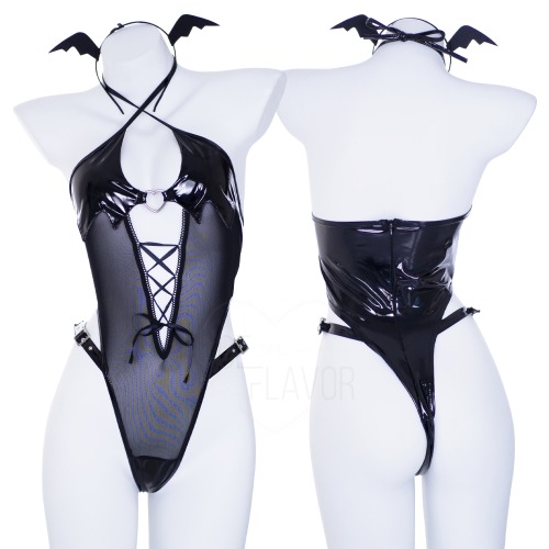 Sheer Succubus Bodysuit - Black / 2XL/3XL