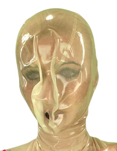 Latex Hoods Mask Breath Hole Hobby Transparent Halloween Cool Customized 0.4mm - M