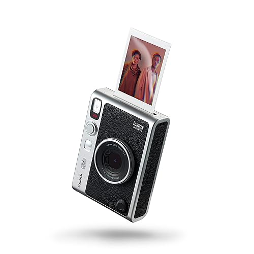 Instax Mini EVO 2-in-1 Photo Camera and Printer with a 2.7 inch LCD Screen, 10 Lens and 10 Film Effects, Mini Film Format, Black