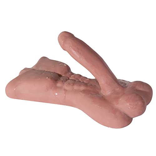 Torso Sex Doll with Realistic Dildo for Women, G-Spot Male Torso Love Doll Female Toy for Pleasure, Couple Unisex Masturbation Sex Fun Dildo - 13.3 * 6.7 inch, 4.4LB (Brown) - Brown