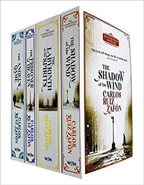 Cemetery of Forgotten Books - 4 Book Collection Set By Carlos Ruiz Zafon (The Shadow of the Wind, The Angel's Game, The Prisoner of Heaven, The Labyrinth of the Spirits)