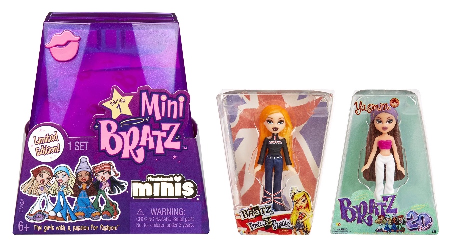 MGA Miniverse Bratz Y2K Nostalgia Flashback Minis Limited Edition Dolls - RANDOM ASSORTMENT - 2 Bratz Mini Dolls and Blind Packaging That Doubles as Display - Great Gift for Kids & Collectors Ages 6+