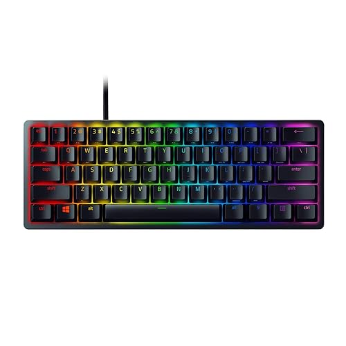 Razer Huntsman Mini 60% Gaming Keyboard: Fast Keyboard Switches - Linear Optical Switches - Chroma RGB Lighting - PBT Keycaps - Onboard Memory - Snap Tap - Black - Classic Black - Linear Optical Switches
