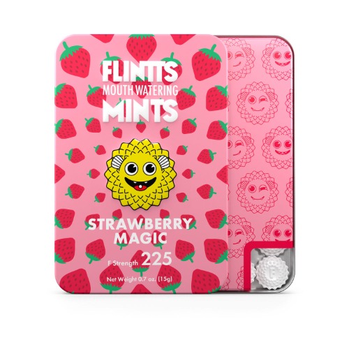 Flintts Mouth Watering Mints Strawberry Magic  -  F-Strength 225