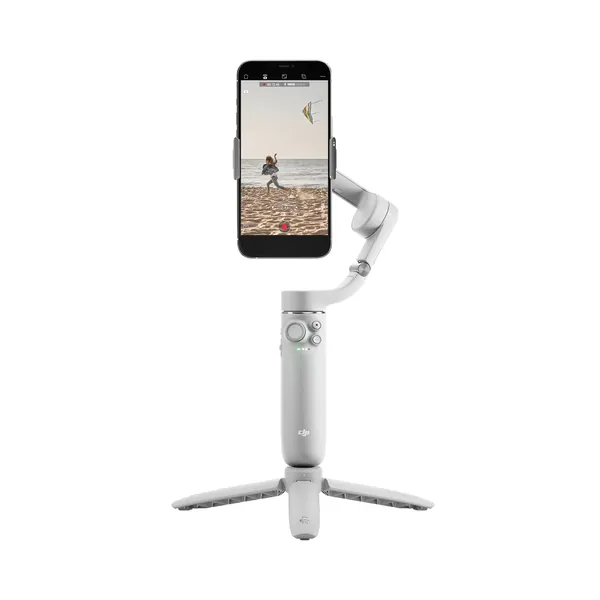 DJI OM 5 Smartphone Gimbal Stabilizer, 3-Axis Phone Gimbal, Built-In Extension Rod, Portable and Foldable, Android and iPhone Gimbal with ShotGuides, Vlogging Stabilizer, YouTube TikTok Video, Gray - DJI OM 5 Athens Gray