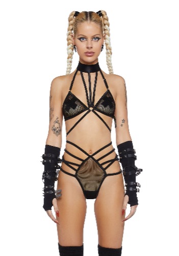 Digital Submission Fishnet Bodysuit | Small