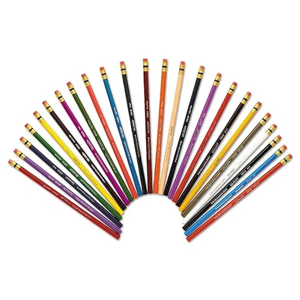 Prismacolor Col-Erase Lápices de colores borrables, paquete con 24 Lápices, Multicolor - 24 unidad (Paquete de 1) - Varios colores