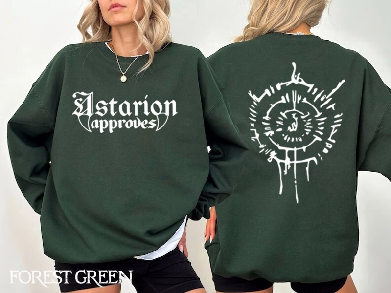 Adventure Awaits, Astarion Approves, Astarion Baldur&#39;s Gate 3 Fan Gamer Sweatshirt, BG3 Shadowheart, Karlach, Minthara Gift For Minsc