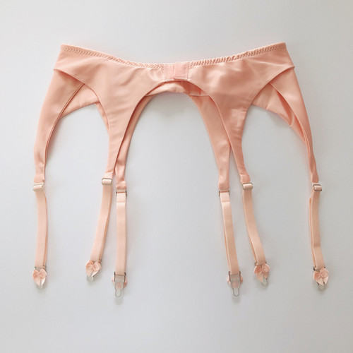 Marie Antoinette Peach Suspender belt