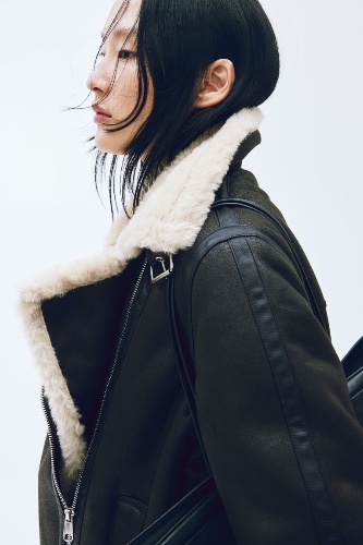 Oversized aviator jacket