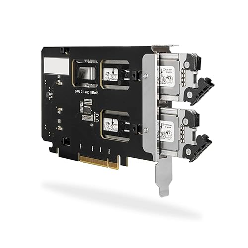 ICY DOCK Dual Bay 2X M.2 NVMe SSD to PCIe 4.0 x8 Removable Adapter Card for PCI Express Slot (PCIe Bifurcation Required) | ExpressSlot MB842MP-B - MB842MP-B