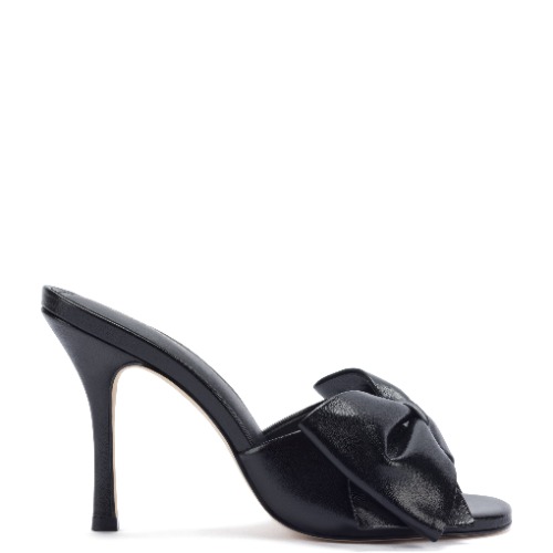 Elle Mule In Black Leather | 6.5 / Black