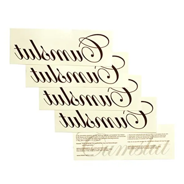 5 x Cumslut - Tattoo Schriftzug in schwarz - Temporary Fetisch Tattoo (5)
