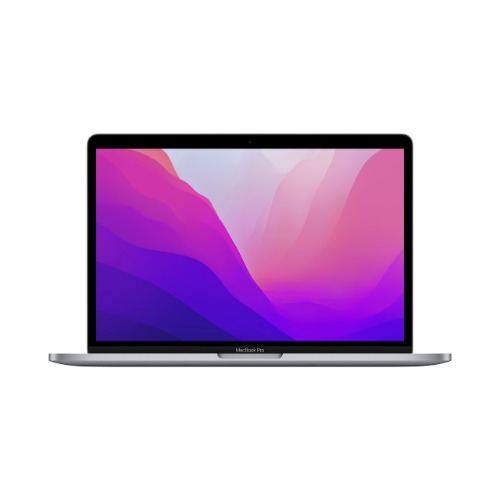 Apple 2022 MacBook Pro med M2-chip: 13-tums Retina-skärm, 8GB RAM-minne, 256 GB SSD-lagring, Touch Bar, bakbelyst tangentbord, FaceTime HD-kamera. Funkar med iPhonePad; rymdgrå