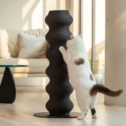 Colossal Curvy Clawer - FurryTail's vertical cat scratcher - Black