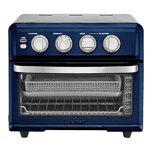 Cuisinart Air Fryer + Convection Toaster Oven, 8-1 Oven with Bake, Grill, Broil & Warm Options, Stainless Steel, TOA-70 (Navy Blue) - Navy Blue