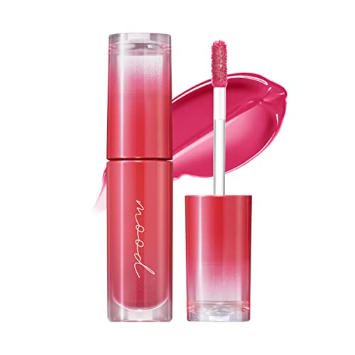 PERIPERA Ink Mood Glowy Tint Lip-Plumping, Naturally Moisturizing, Lightweight, Glow-Boosting, Long-Lasting, Comfortable, Non-Sticky, Mask Friendly, No White Film (05 CHERRY SO WHAT) - 05 CHERRY SO WHAT