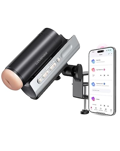 Lovense Solace Pro Automatic Male Masturbator,App Remote Control Thrusting Blowjob Machine with Immersive AI/VR Experience Adjustable Male Stroker Sex Toys for Men Pleasure