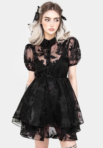 Spectre Layered Mini Shirt Dress | US 2