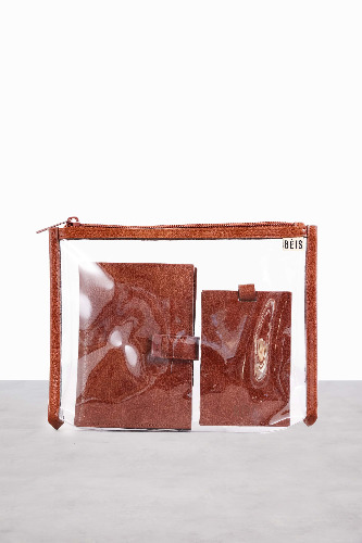 The Passport & Luggage Tag Set in Maple | Default Title