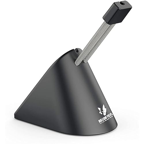 Sisyphy Gaming Mouse Bungee, Mouse Cord Holder and Cable Management Device (Black, Premium 360g) - Premium 360g - Black