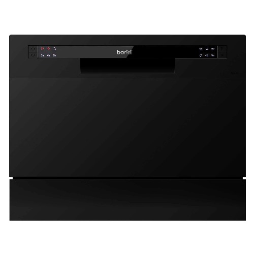 Baridi Compact Tabletop Dishwasher 6 Place Settings, 6 Programmes, Low Noise, 6.5L Cycle, Start Delay - Black - DH85 - 6 Place - Black
