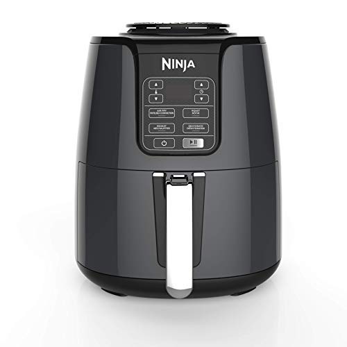 NINJA AF101C, Air Fryer, 3.8L Less Oil Electric Air Frying, Equipped with Crisper Plate + Multi-Layer Rack + Non Stick Basket, Programmable Control Panel, Black, 1550W, (Canadian Version) - 3.8L Capacity