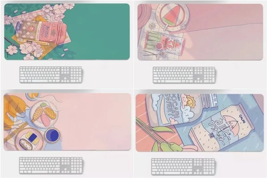 Flower Sakura Kawaii Cartoon Design Mouse Pad Computer | Etsy