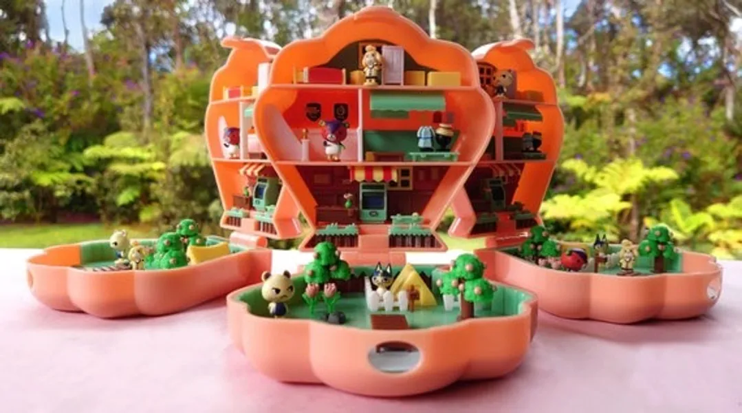 Animal Crossing Polly Pocket Inspired Clamshell Village | Etsy