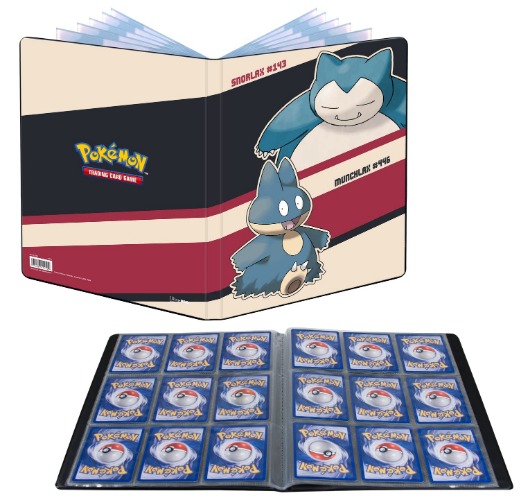 Ultra PRO - Pokémon Snorlax & Munchlax (9-Pocket Portfolio) - Protect & Store up to 90 Standard Size Collectible Trading Cards or 180 Double-Loaded Cards ,Great for Collectible Cards, & Gaming Cards - 9-Pocket Portfolio for Pokemon