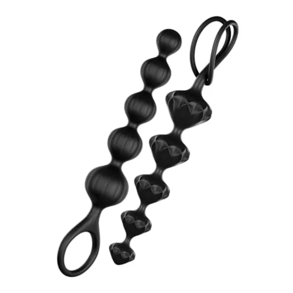 Satisfyer Love Beads | Anal play | 2 sensual structures | Ideal for beginners and training | Waterproof (IPX7) | Skin-Friendly Silicone