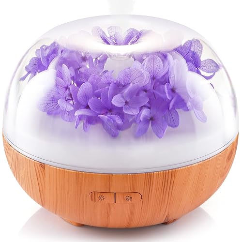 Aromatherapy Essential Oil Diffuser with Ultrasonic Mist Auto Shut-Off Air Humidifier Light for Home Bedroom Office (Purple) - Purple