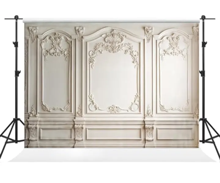 Kate 7×5ft Retro Indoor Backdrop Photography European Style Gypsum Pattern Background Classic Portrait Background Photography Studio Props Picture Video