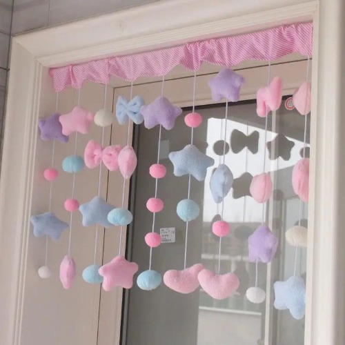 Pastel Candy Window & Door Valence - Star Velcro
