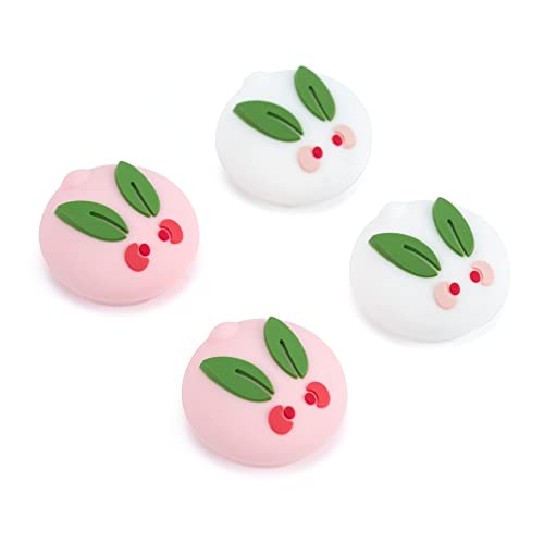 GeekShare Cute Animal Theme Thumb Grip Caps,Compatible with Nintendo Switch/OLED/Switch Lite, Soft Silicone Joystick Cover - Daifuku